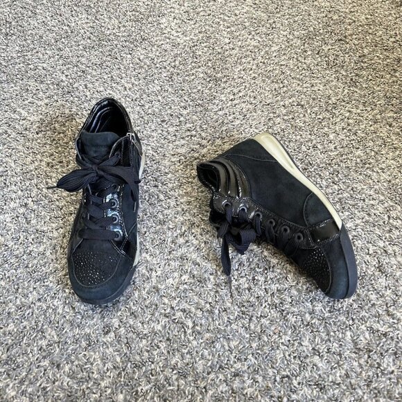 ARA REVA High Top Sneakers Boots Black Leather Side Zip Comfort Shoe UK 3.5 US 6 - Picture 10 of 10